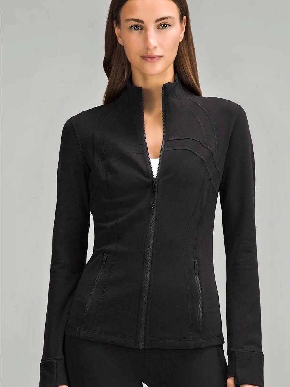 Very Early lululemon Define Jacket Black & Gold zipper, Laser cut details HTF 🦄